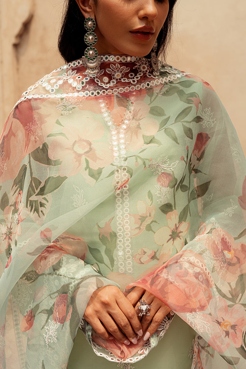 Cross Stitch | Eid Collection | ETHEREAL MINT by Designer Cross Stitch - House of Maryam - Pakistani Designer Ethnic Wear in {{ shop.shopifyCountryName }}