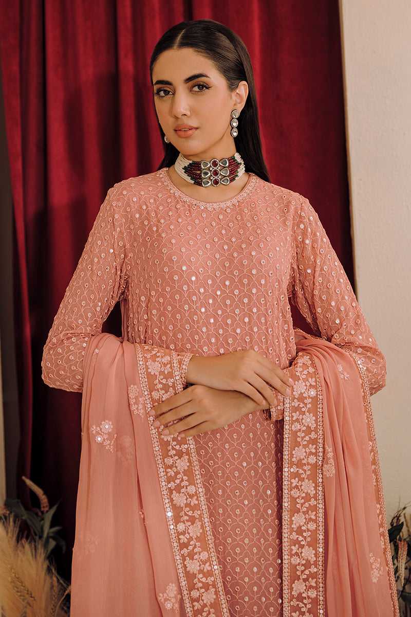 Cross Stitch | Eid Collection | CAMEO BROWN by Designer Cross Stitch - House of Maryam - Pakistani Designer Ethnic Wear in {{ shop.shopifyCountryName }}