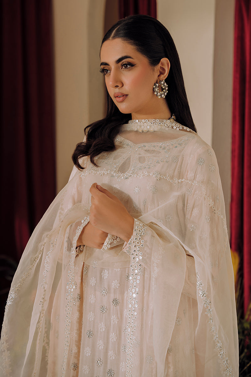 Cross Stitch | Eid Collection | PEACH GLORY -  Cross Stitch Luxury - Original Designer Dress - House of Maryam