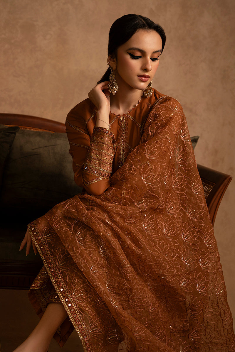 Cross Stitch | Eid Collection | AMBER GOLD -  Cross Stitch Luxury - Original Designer Dress - House of Maryam