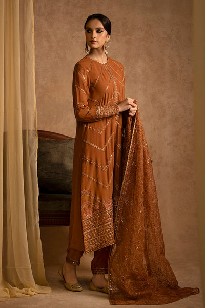 Cross Stitch | Eid Collection | AMBER GOLD -  Cross Stitch Luxury - Original Designer Dress - House of Maryam