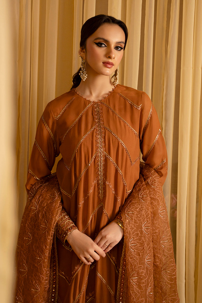 Cross Stitch | Eid Collection | AMBER GOLD -  Cross Stitch Luxury - Original Designer Dress - House of Maryam