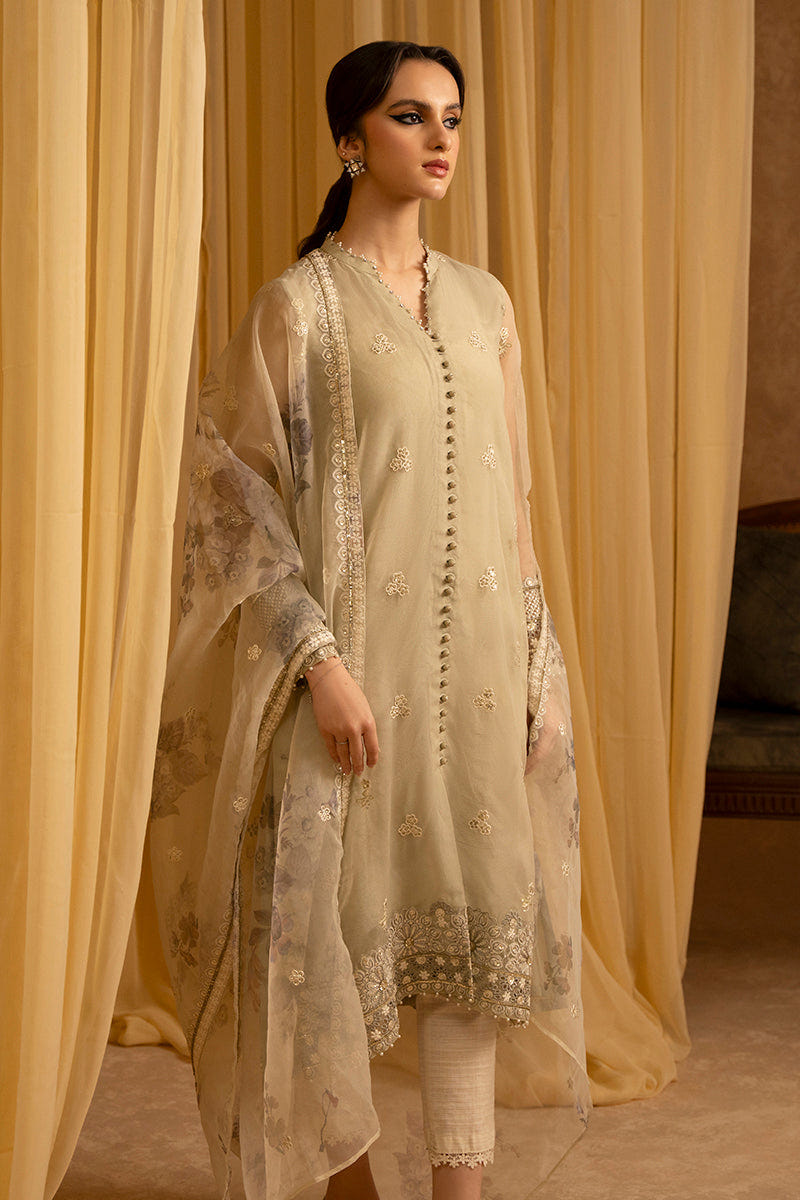 Cross Stitch | Eid Collection | ISLAND FOSSIL -  Cross Stitch Luxury - Original Designer Dress - House of Maryam