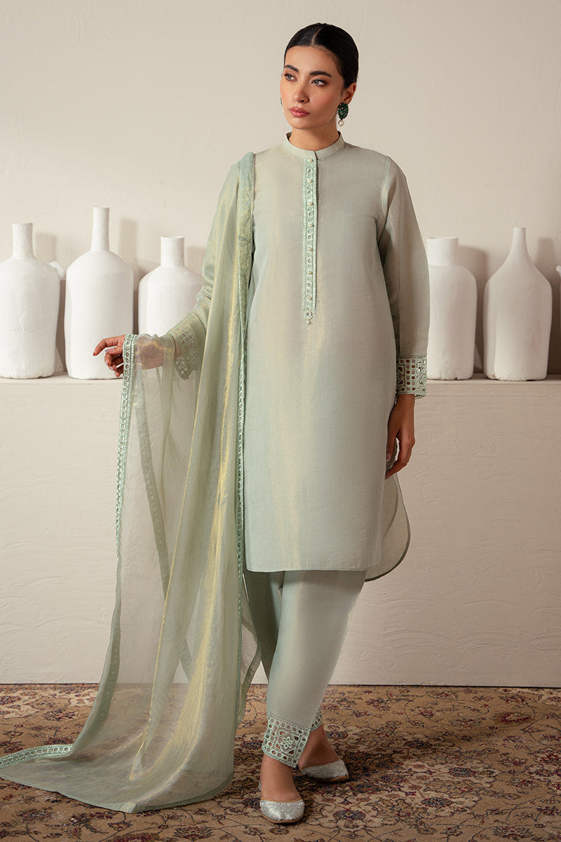 Cross Stitch | Eid Collection | GREEN MIST -  Cross Stitch Luxury - Original Designer Dress - House of Maryam