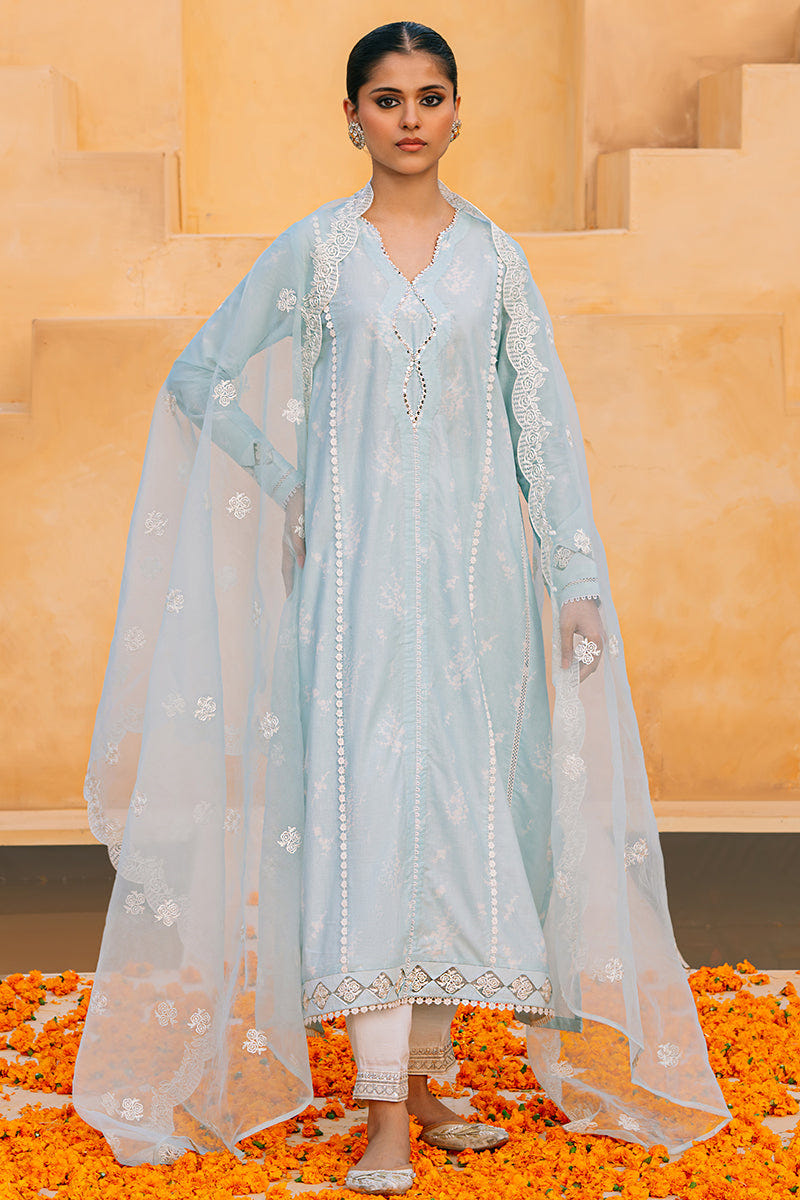 Cross Stitch | Eid Collection | SAFFRON SEA -  Cross Stitch Luxury - Original Designer Dress - House of Maryam