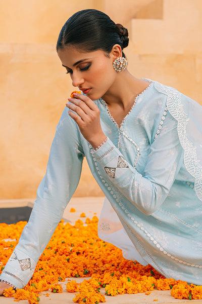 Cross Stitch | Eid Collection | SAFFRON SEA -  Cross Stitch Luxury - Original Designer Dress - House of Maryam