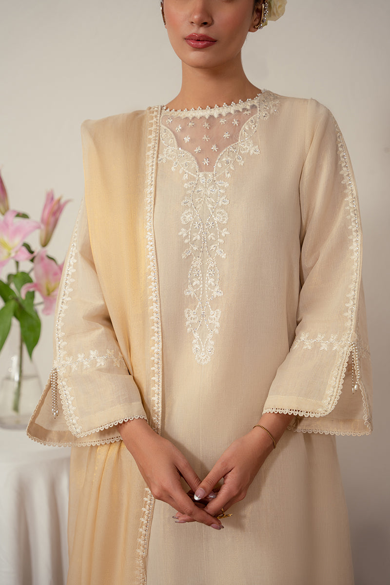 Cross Stitch | Eid Collection | PEARLED IVORY -  Cross Stitch Luxury - Original Designer Dress - House of Maryam