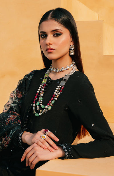 Cross Stitch | Eid Collection | BLACK DAHLIA -  Cross Stitch Luxury - Original Designer Dress - House of Maryam