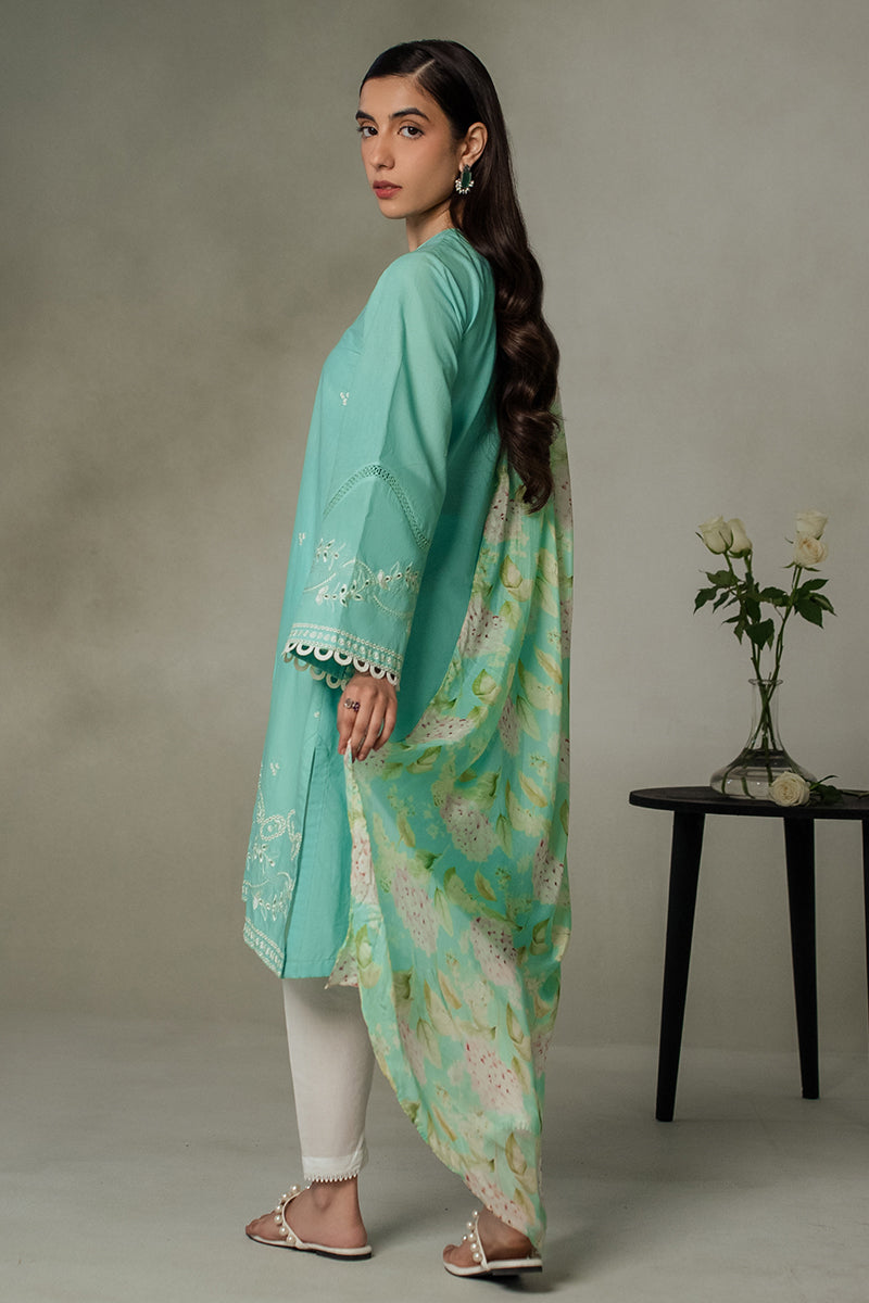 Cross Stitch | Eid Collection | SEA GREEN by Designer Cross Stitch - House of Maryam - Pakistani Designer Ethnic Wear in {{ shop.shopifyCountryName }}