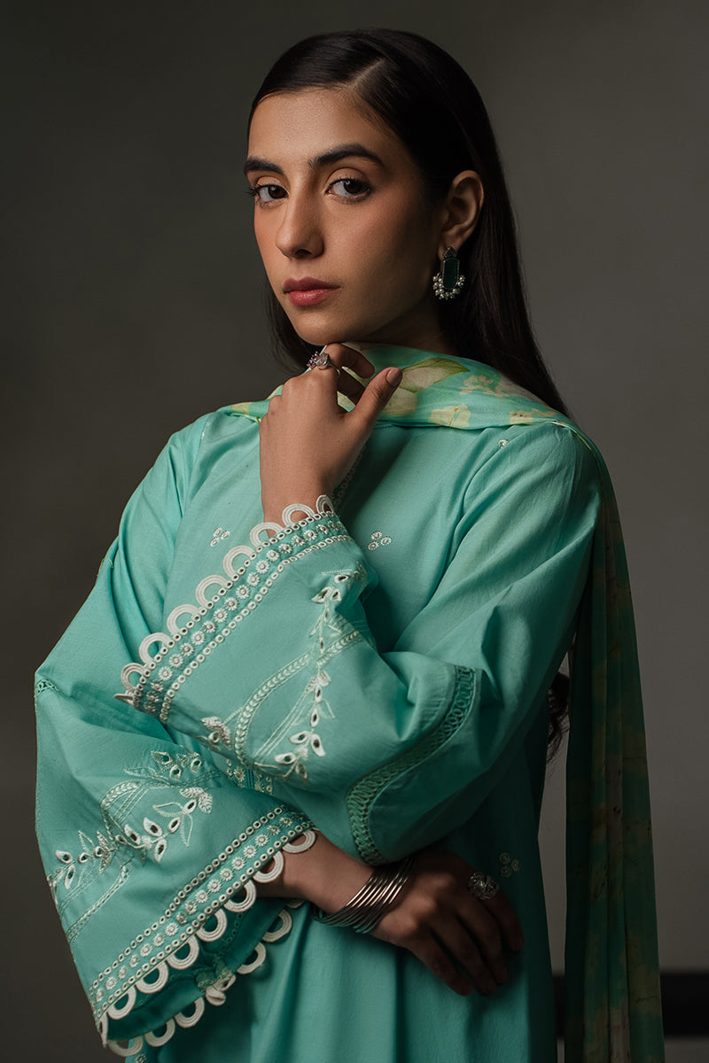 Cross Stitch | Eid Collection | SEA GREEN by Designer Cross Stitch - House of Maryam - Pakistani Designer Ethnic Wear in {{ shop.shopifyCountryName }}