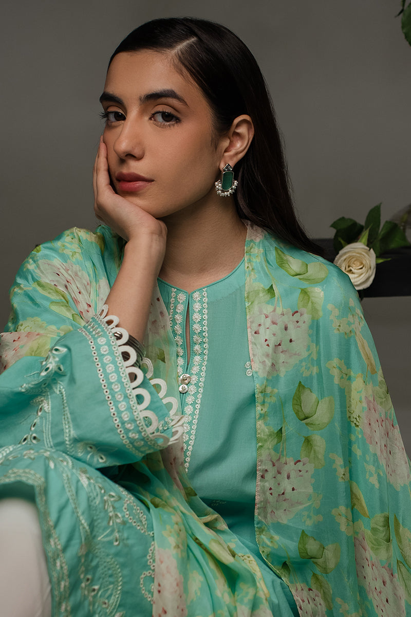 Cross Stitch | Eid Collection | SEA GREEN -  Cross Stitch Luxury - Original Designer Dress - House of Maryam