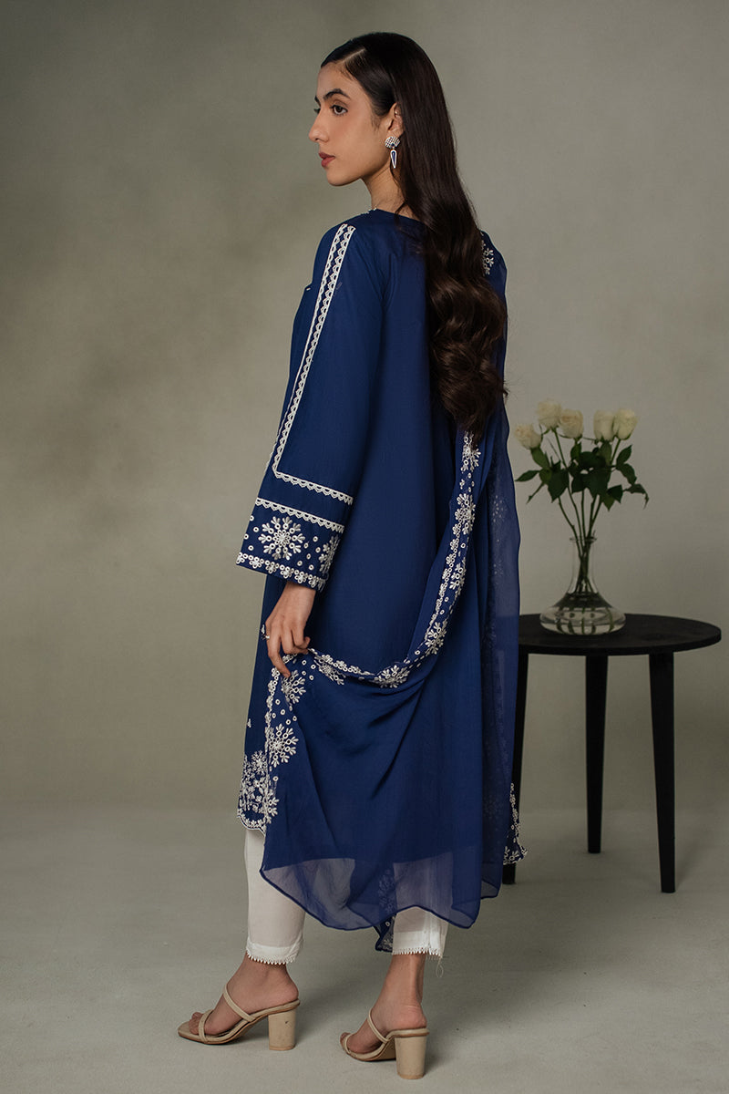Cross Stitch | Eid Collection | MIDNIGHT BLUE -  Cross Stitch Luxury - Original Designer Dress - House of Maryam