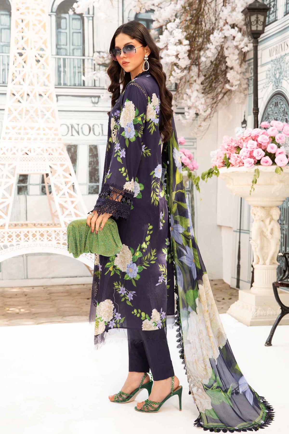 Maria B | M Prints Summer 25 | MPT-2602-B -  Maria B Ladies Clothes - Original Designer Dress - House of Maryam