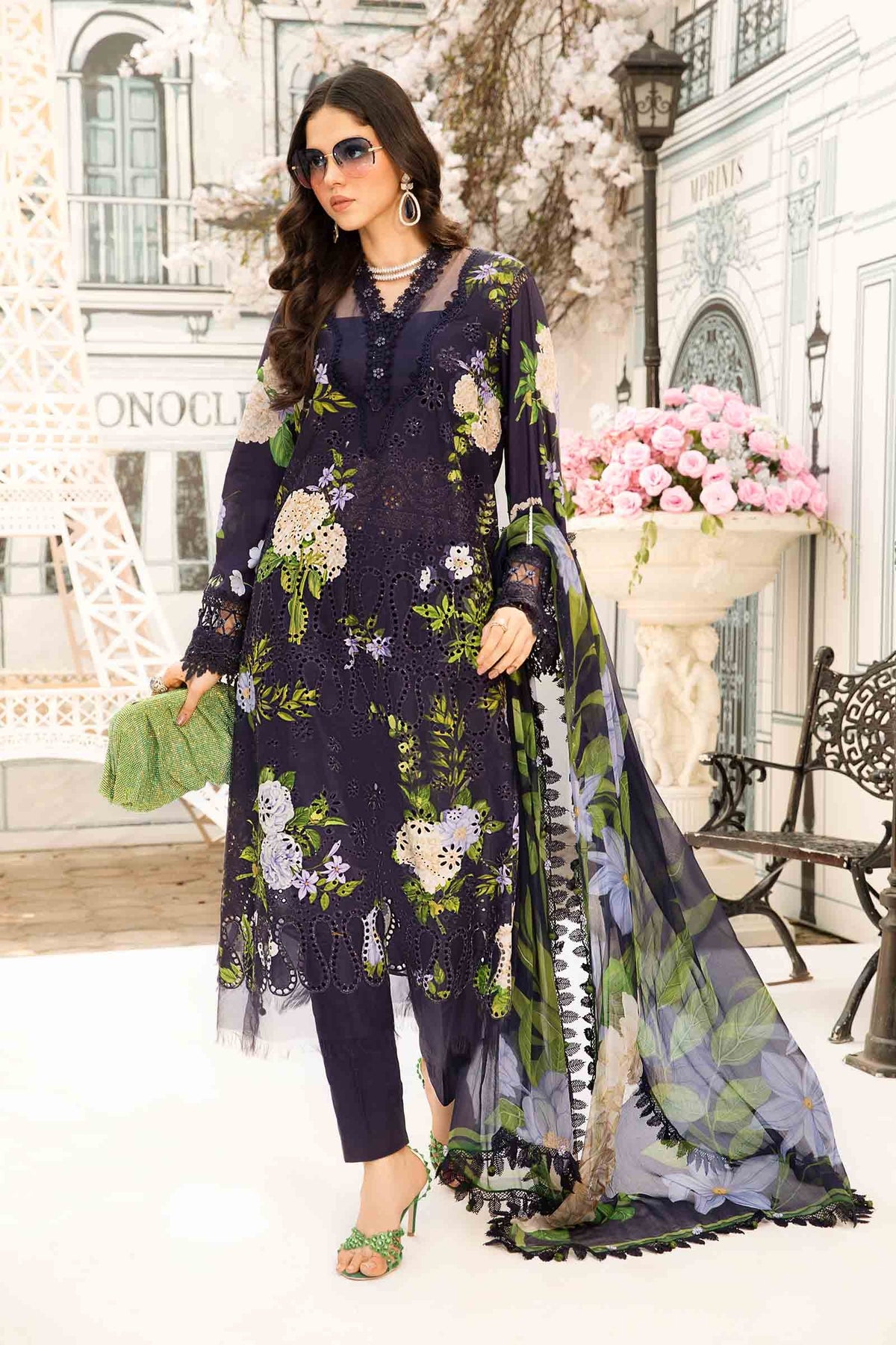 Maria B | M Prints Summer 25 | MPT-2602-B -  Maria B Ladies Clothes - Original Designer Dress - House of Maryam