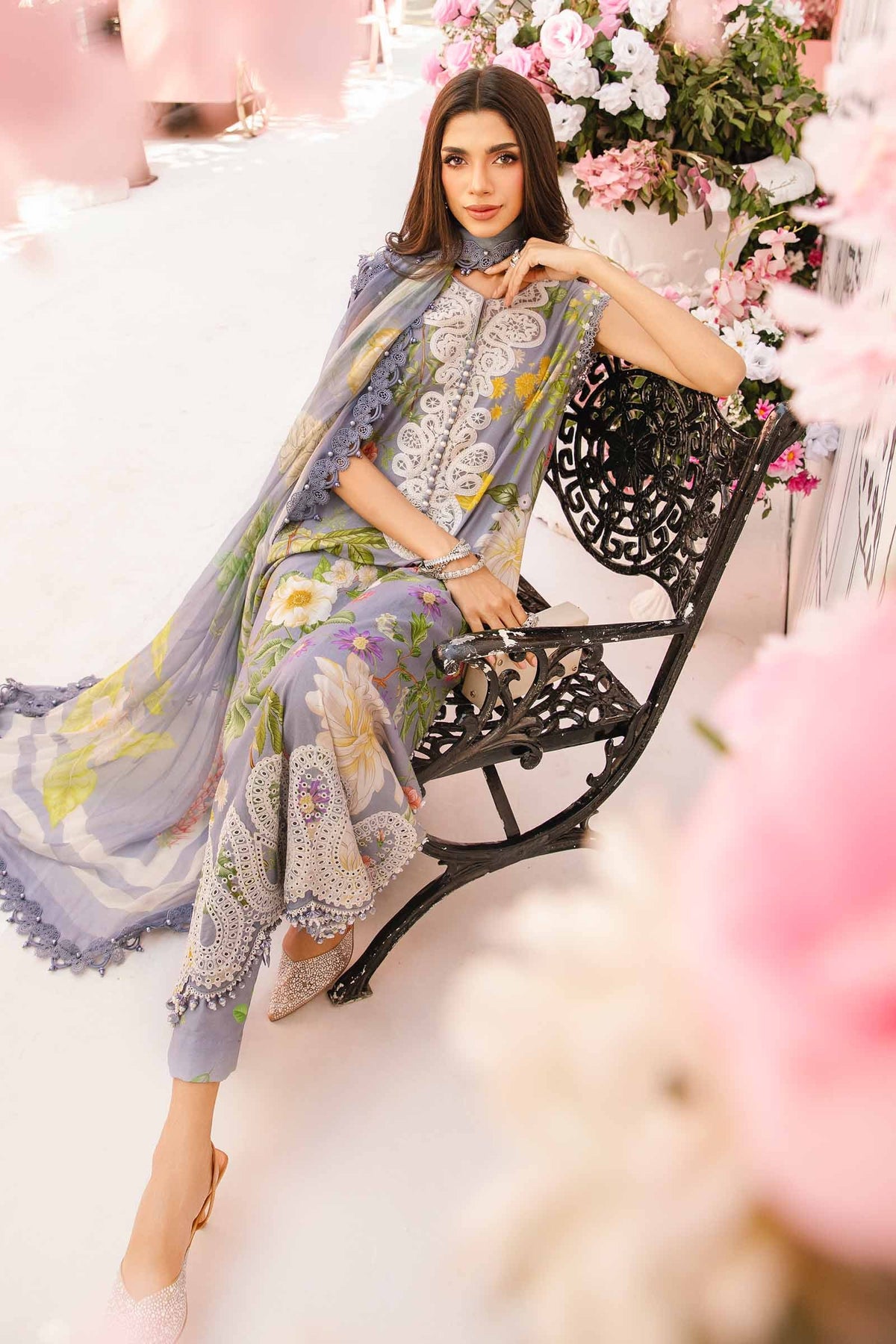 Maria B | M Prints Summer 25 | MPT-2604-A -  Maria B Ladies Clothes - Original Designer Dress - House of Maryam