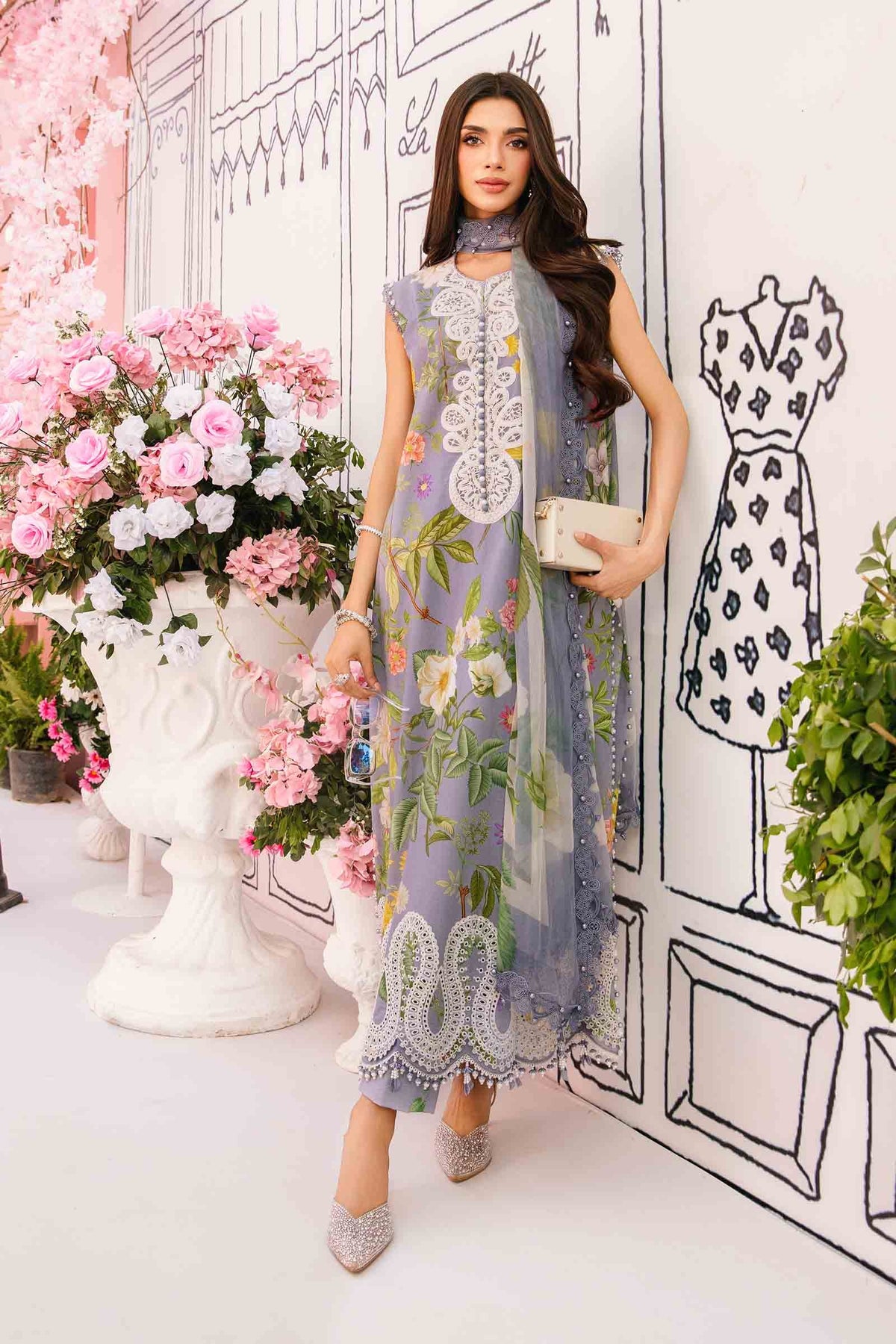 Maria B | M Prints Summer 25 | MPT-2604-A -  Maria B Ladies Clothes - Original Designer Dress - House of Maryam