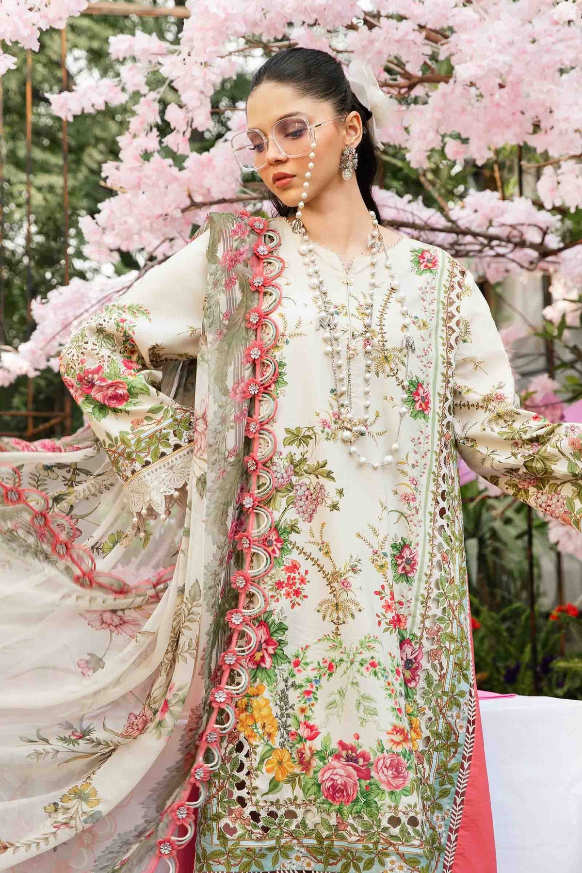 Maria B | M Prints Summer 25 | MPT-2605-A -  Maria B Ladies Clothes - Original Designer Dress - House of Maryam