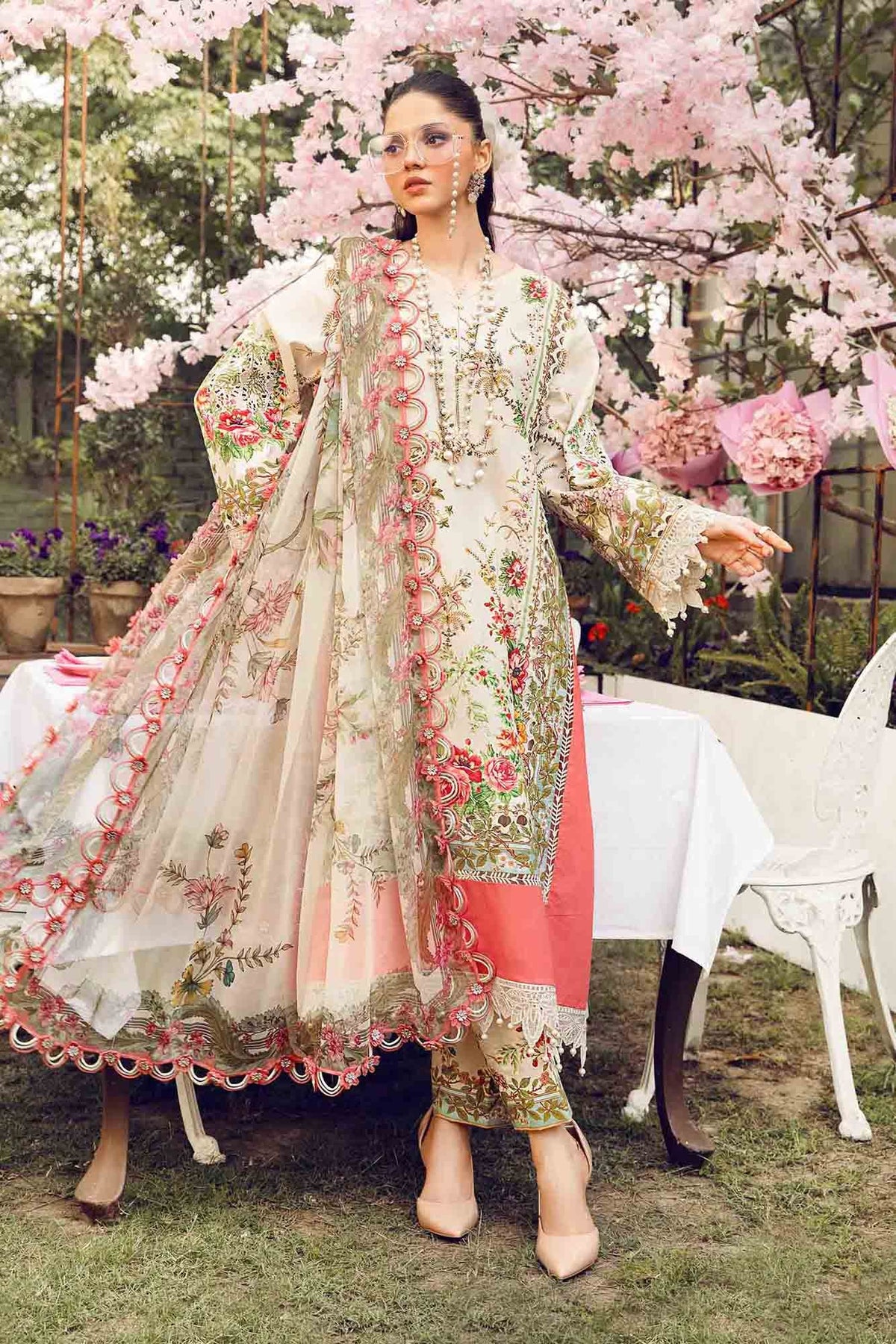 Maria B | M Prints Summer 25 | MPT-2605-A -  Maria B Ladies Clothes - Original Designer Dress - House of Maryam