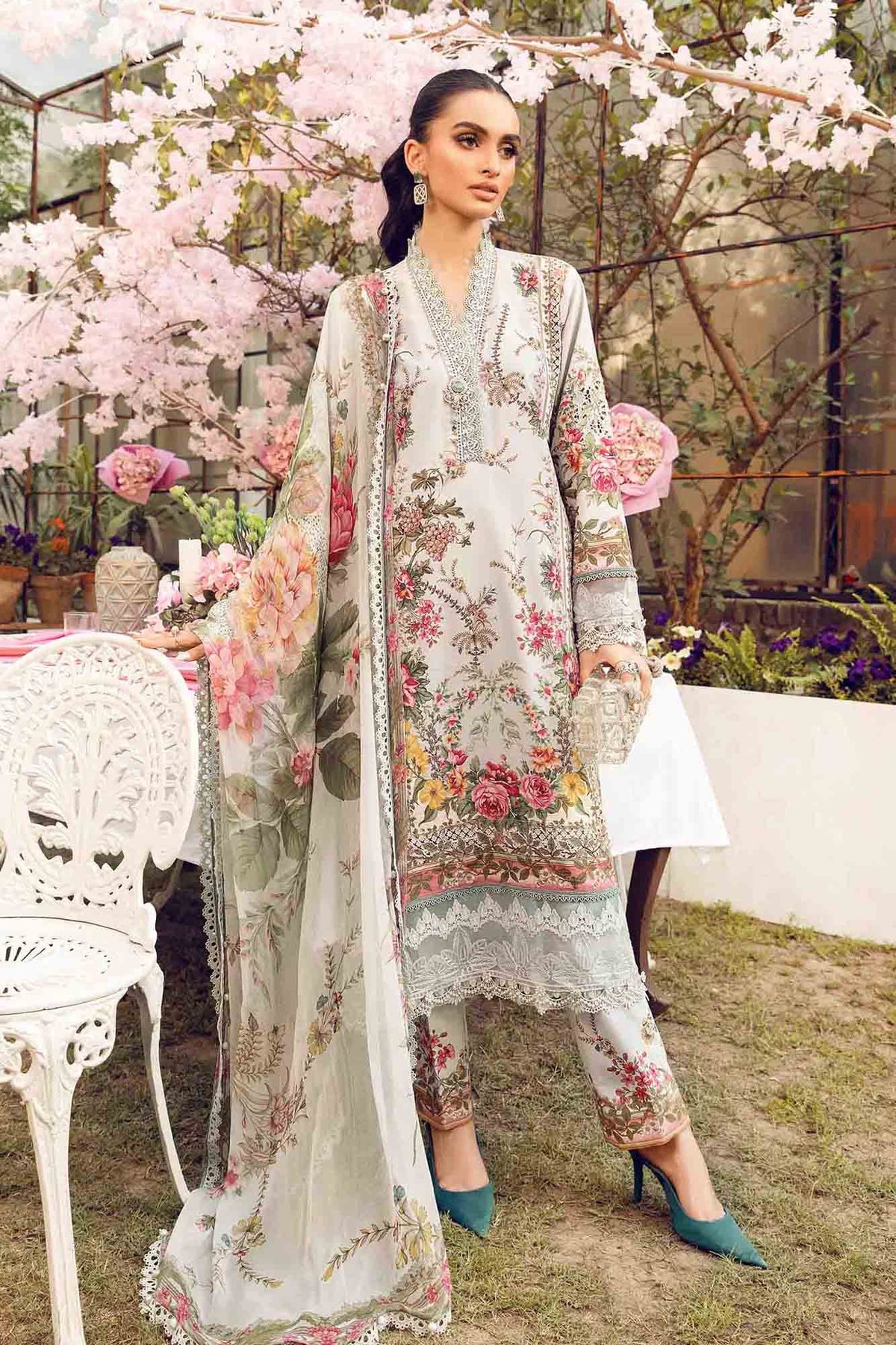 Maria B | M Prints Summer 25 | MPT-2605-B -  Maria B Ladies Clothes - Original Designer Dress - House of Maryam