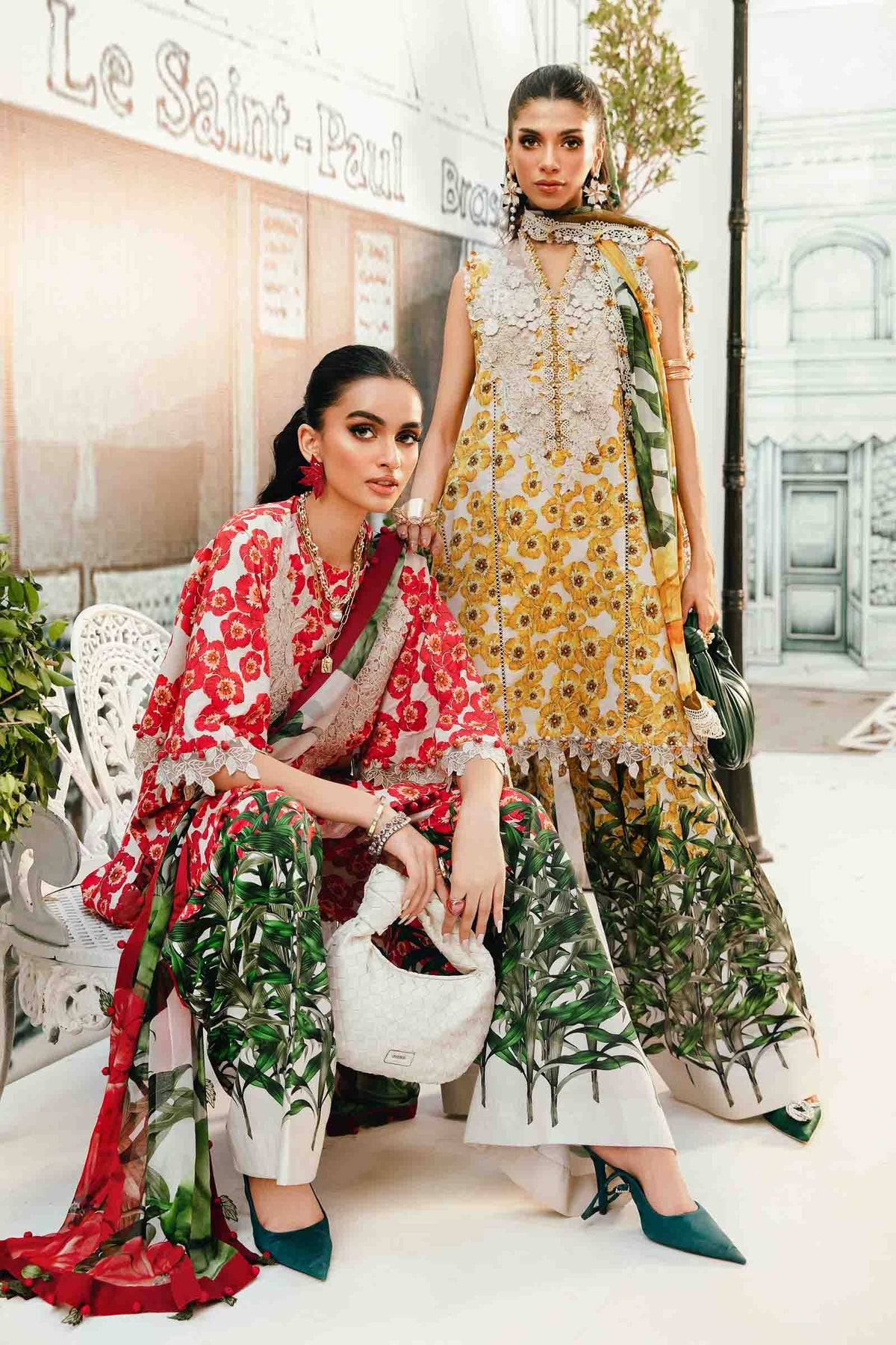 Maria B | M Prints Summer 25 | MPT-2606-A -  Maria B Ladies Clothes - Original Designer Dress - House of Maryam