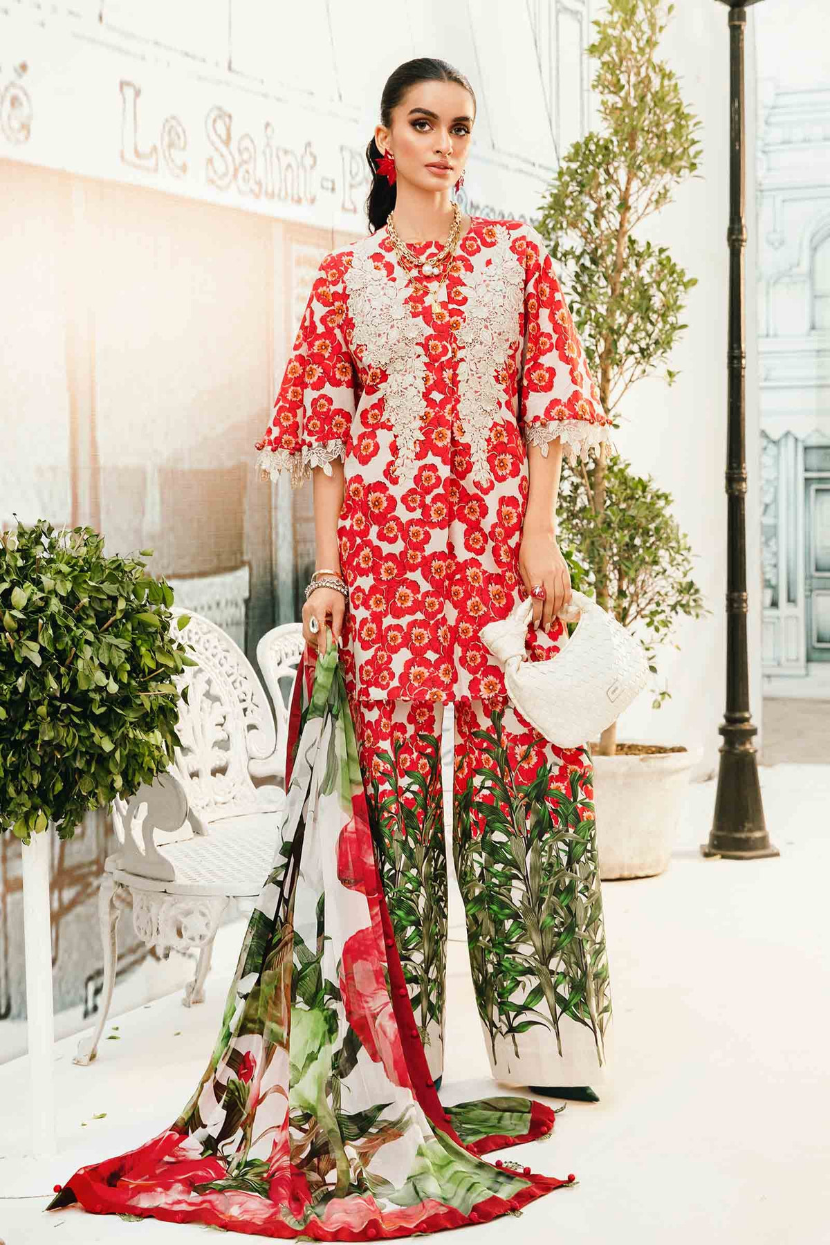 Maria B | M Prints Summer 25 | MPT-2606-B -  Maria B Ladies Clothes - Original Designer Dress - House of Maryam