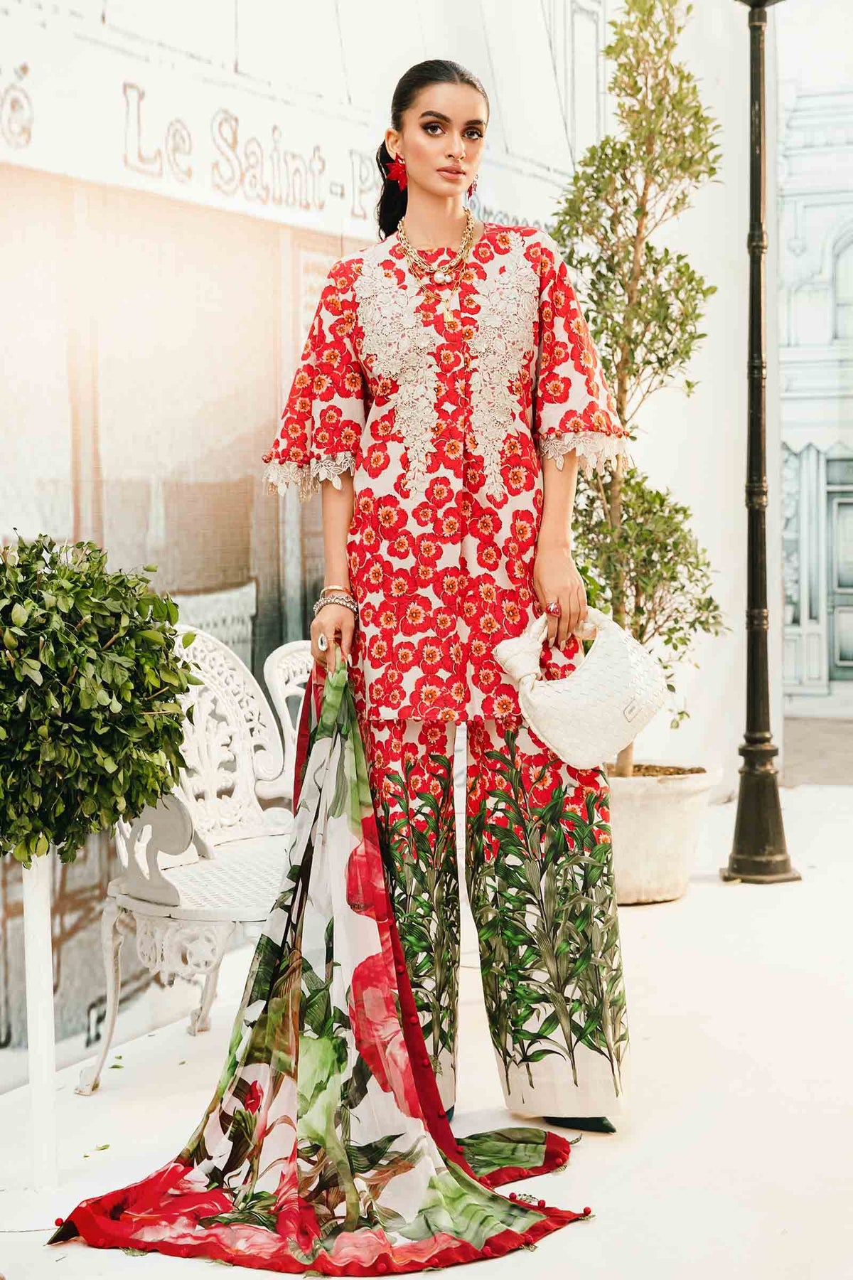 Maria B | M Prints Summer 25 | MPT-2606-B -  Maria B Ladies Clothes - Original Designer Dress - House of Maryam