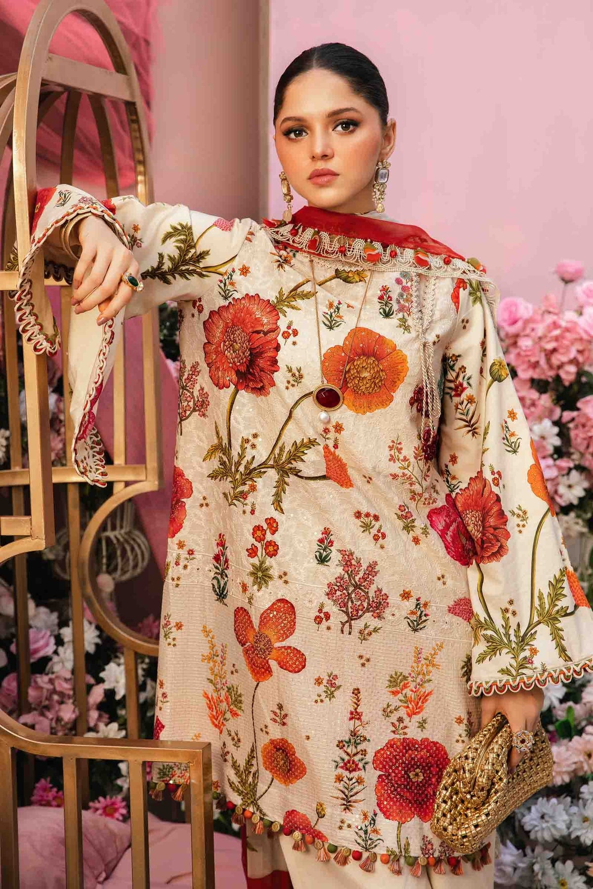 Maria B | M Prints Summer 25 | MPT-2607-A -  Maria B Ladies Clothes - Original Designer Dress - House of Maryam
