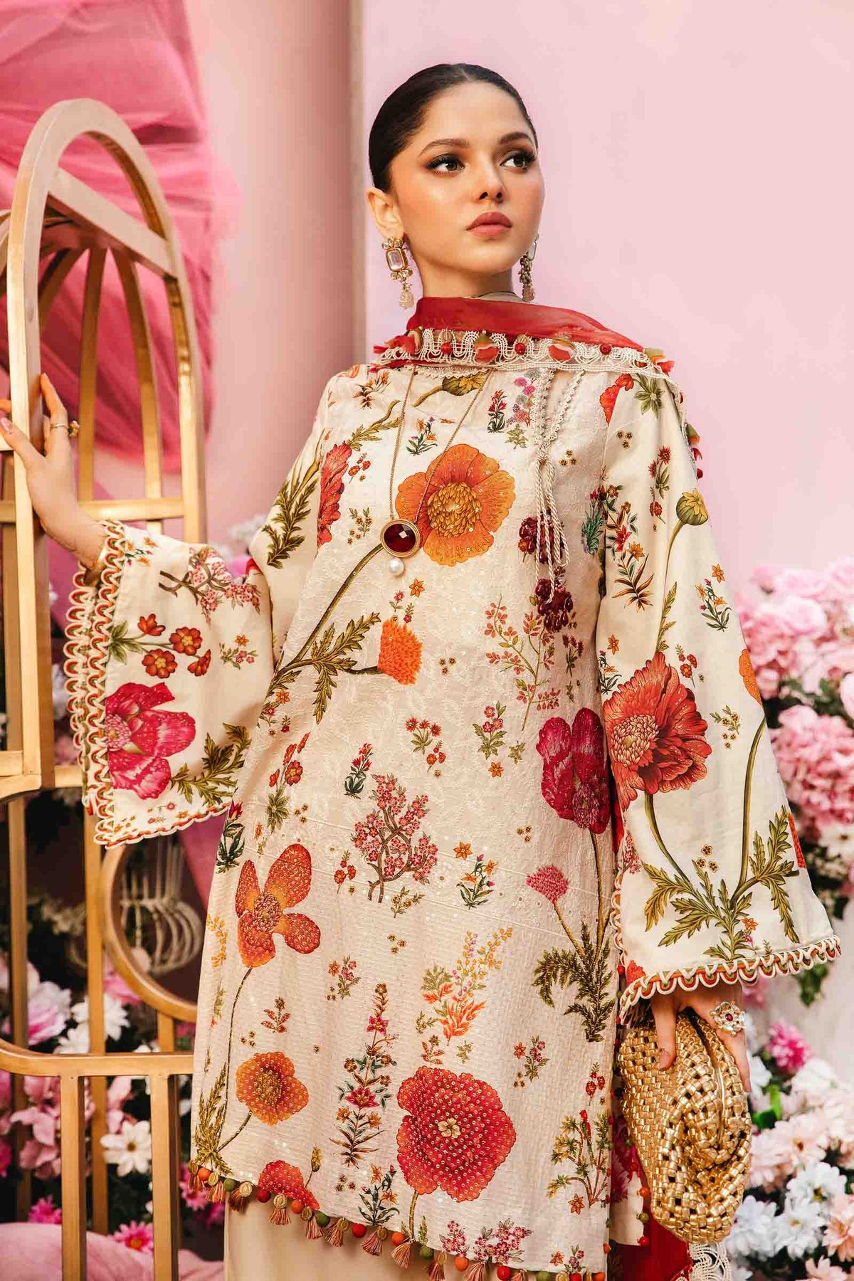 Maria B | M Prints Summer 25 | MPT-2607-A -  Maria B Ladies Clothes - Original Designer Dress - House of Maryam