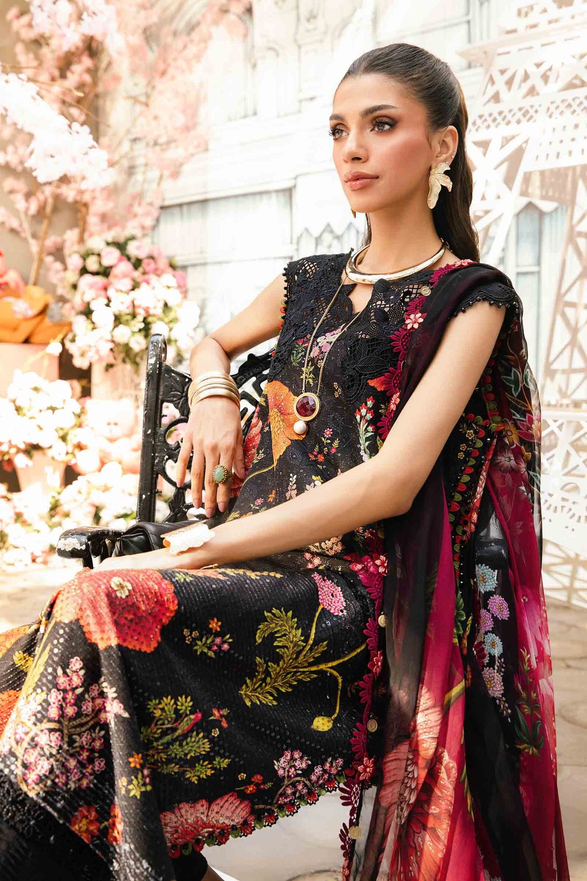 Maria B | M Prints Summer 25 | MPT-2607-B -  Maria B Ladies Clothes - Original Designer Dress - House of Maryam