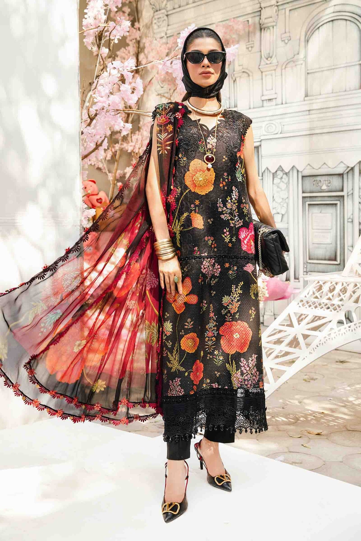 Maria B | M Prints Summer 25 | MPT-2607-B -  Maria B Ladies Clothes - Original Designer Dress - House of Maryam