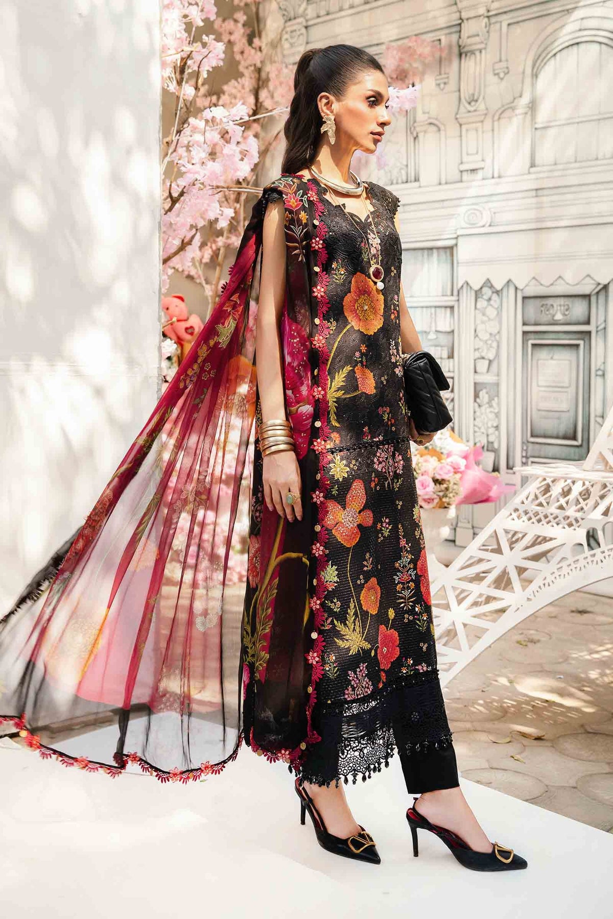 Maria B | M Prints Summer 25 | MPT-2607-B -  Maria B Ladies Clothes - Original Designer Dress - House of Maryam