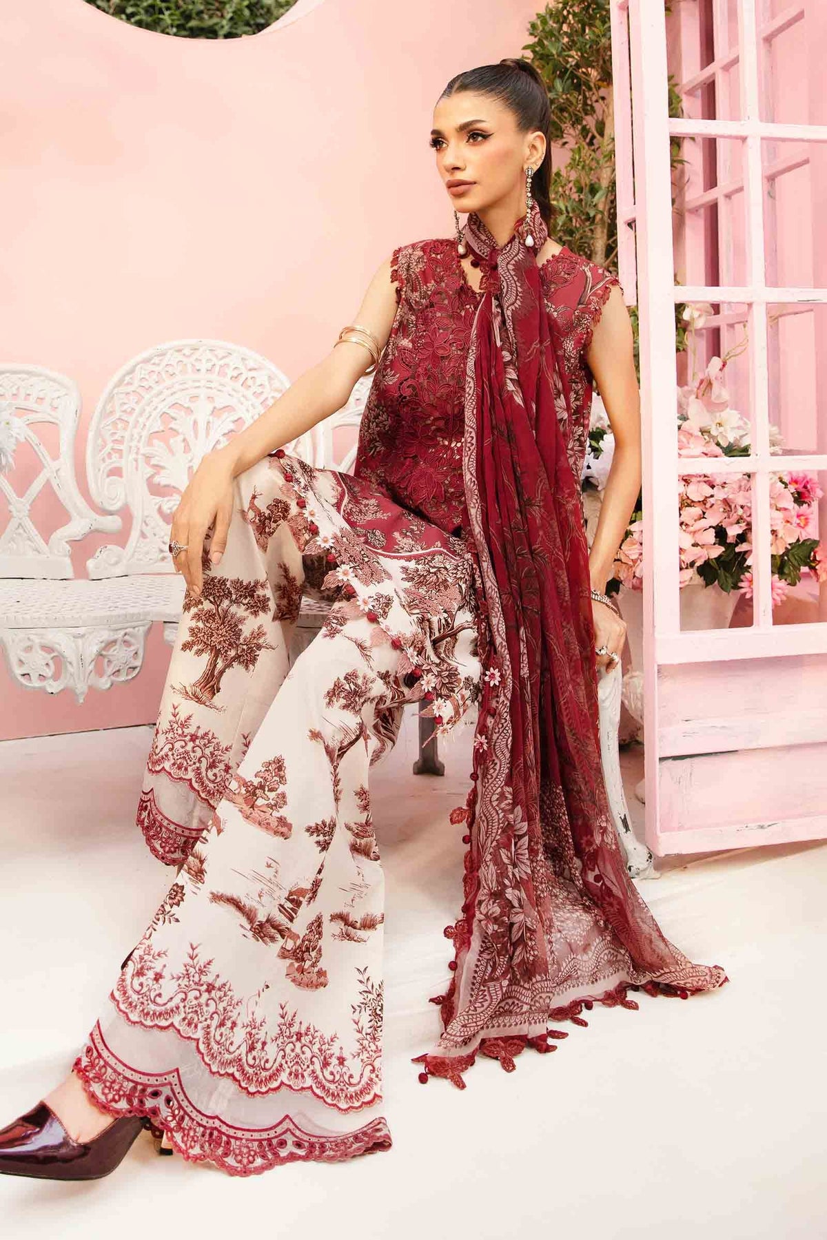 Maria B | M Prints Summer 25 | MPT-2608-A -  Maria B Ladies Clothes - Original Designer Dress - House of Maryam