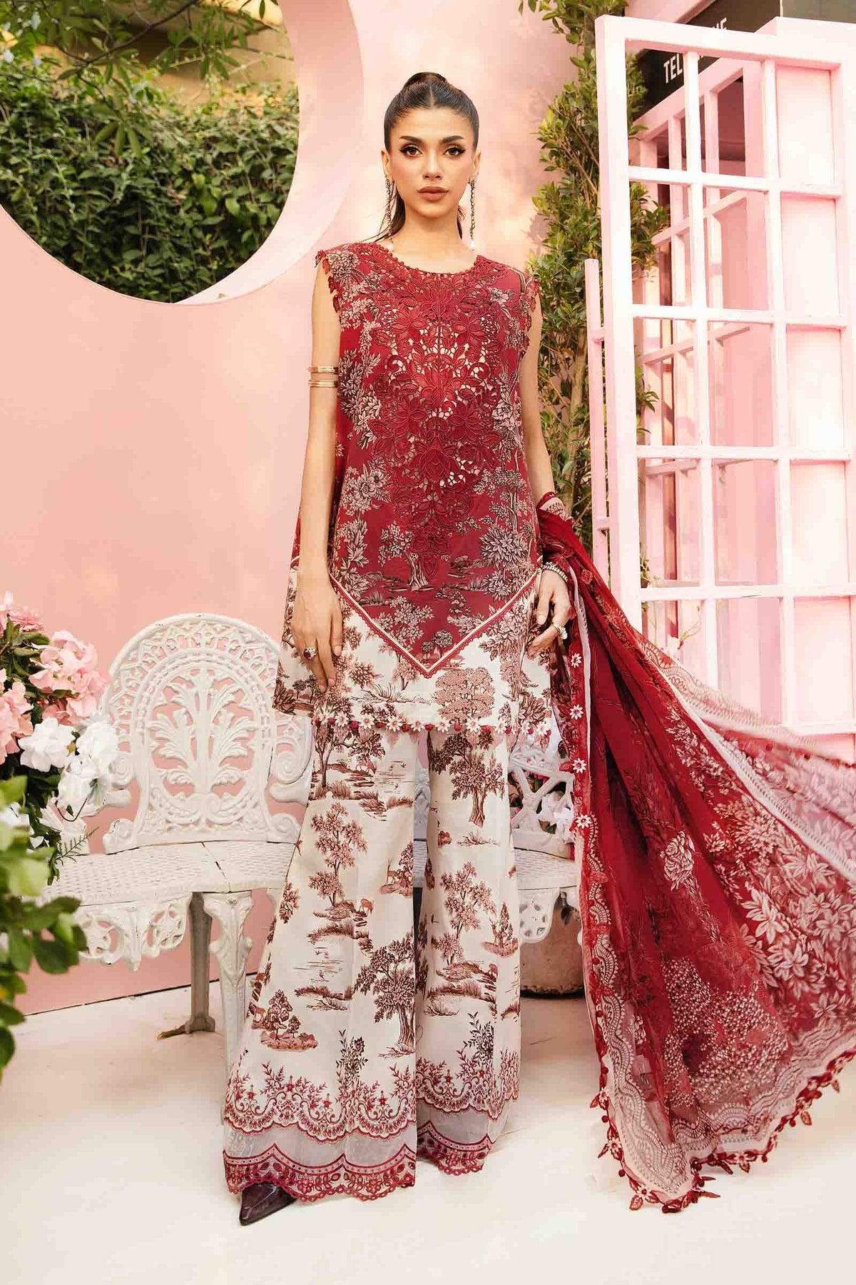 Maria B | M Prints Summer 25 | MPT-2608-A -  Maria B Ladies Clothes - Original Designer Dress - House of Maryam