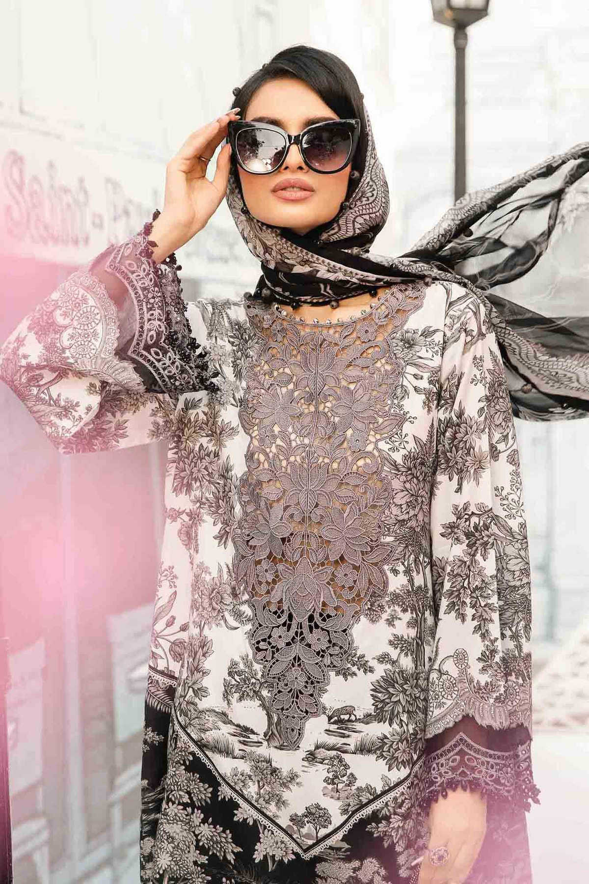 Maria B | M Prints Summer 25 | MPT-2608-B -  Maria B Ladies Clothes - Original Designer Dress - House of Maryam