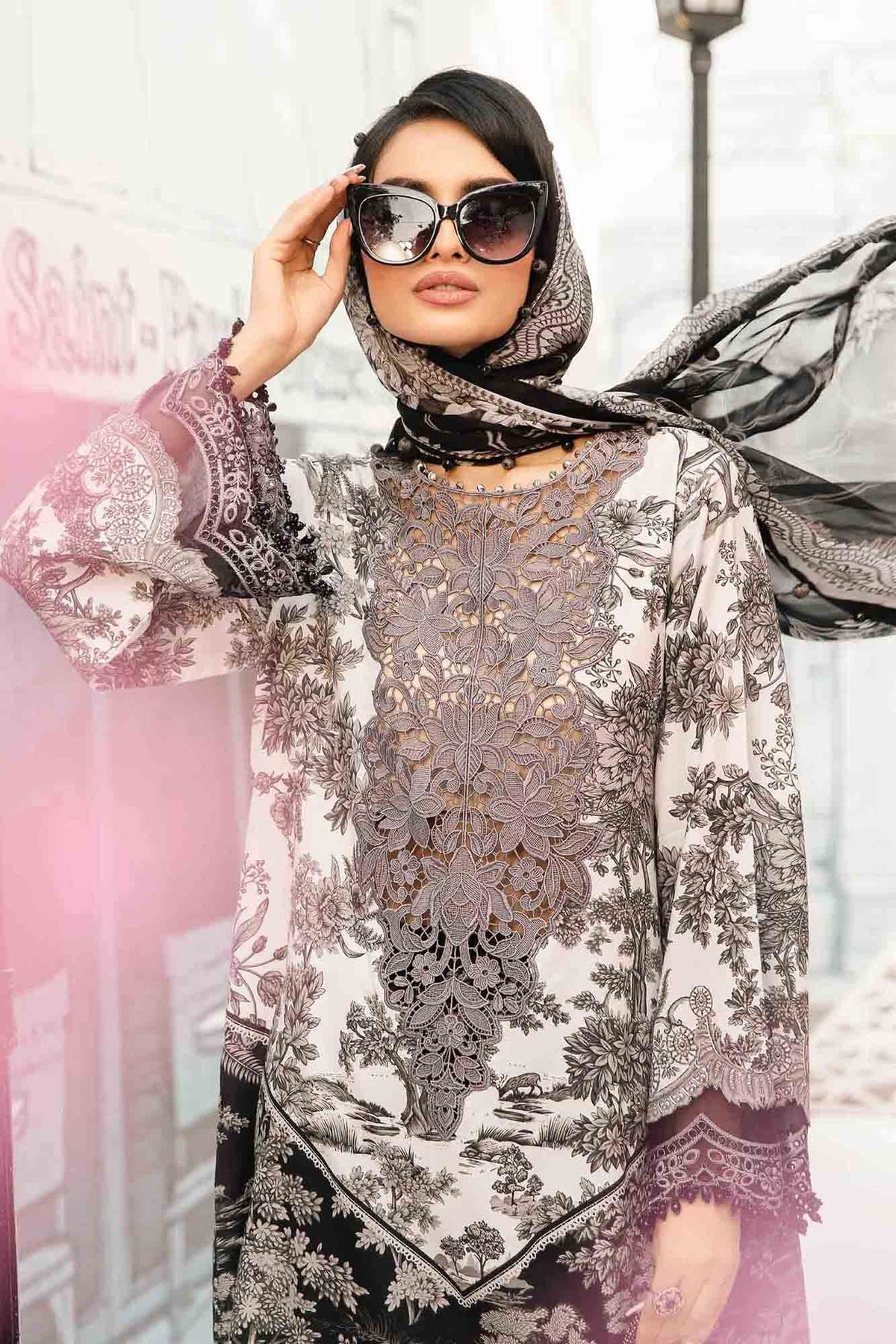 Maria B | M Prints Summer 25 | MPT-2608-B -  Maria B Ladies Clothes - Original Designer Dress - House of Maryam