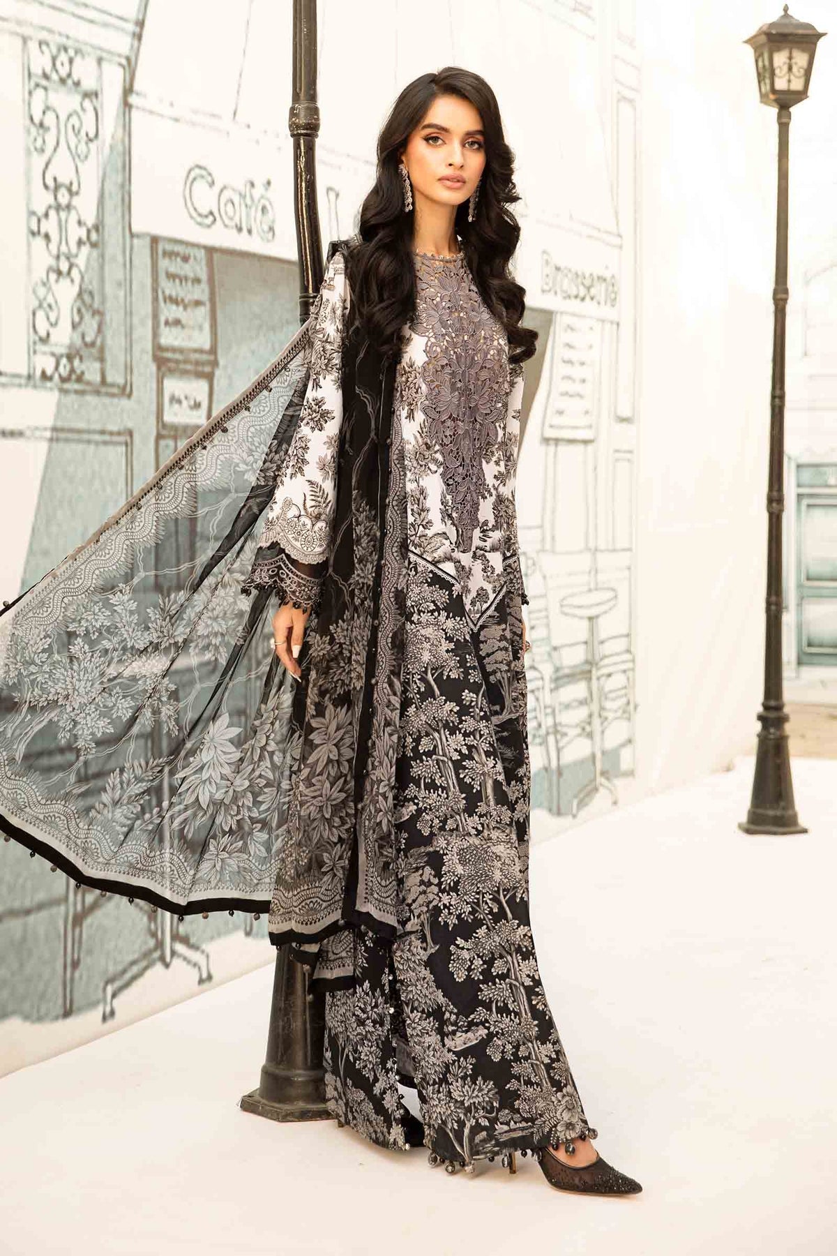Maria B | M Prints Summer 25 | MPT-2608-B -  Maria B Ladies Clothes - Original Designer Dress - House of Maryam