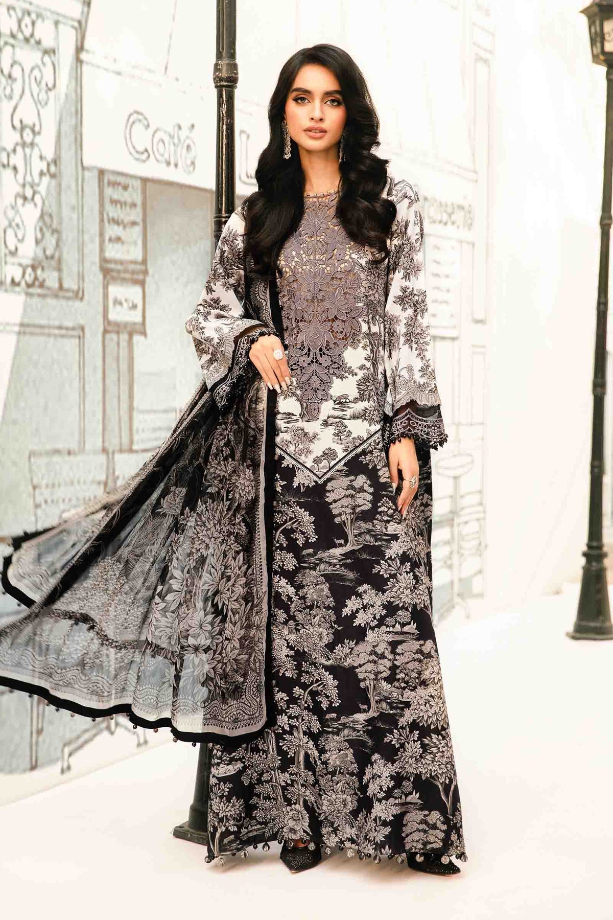 Maria B | M Prints Summer 25 | MPT-2608-B -  Maria B Ladies Clothes - Original Designer Dress - House of Maryam