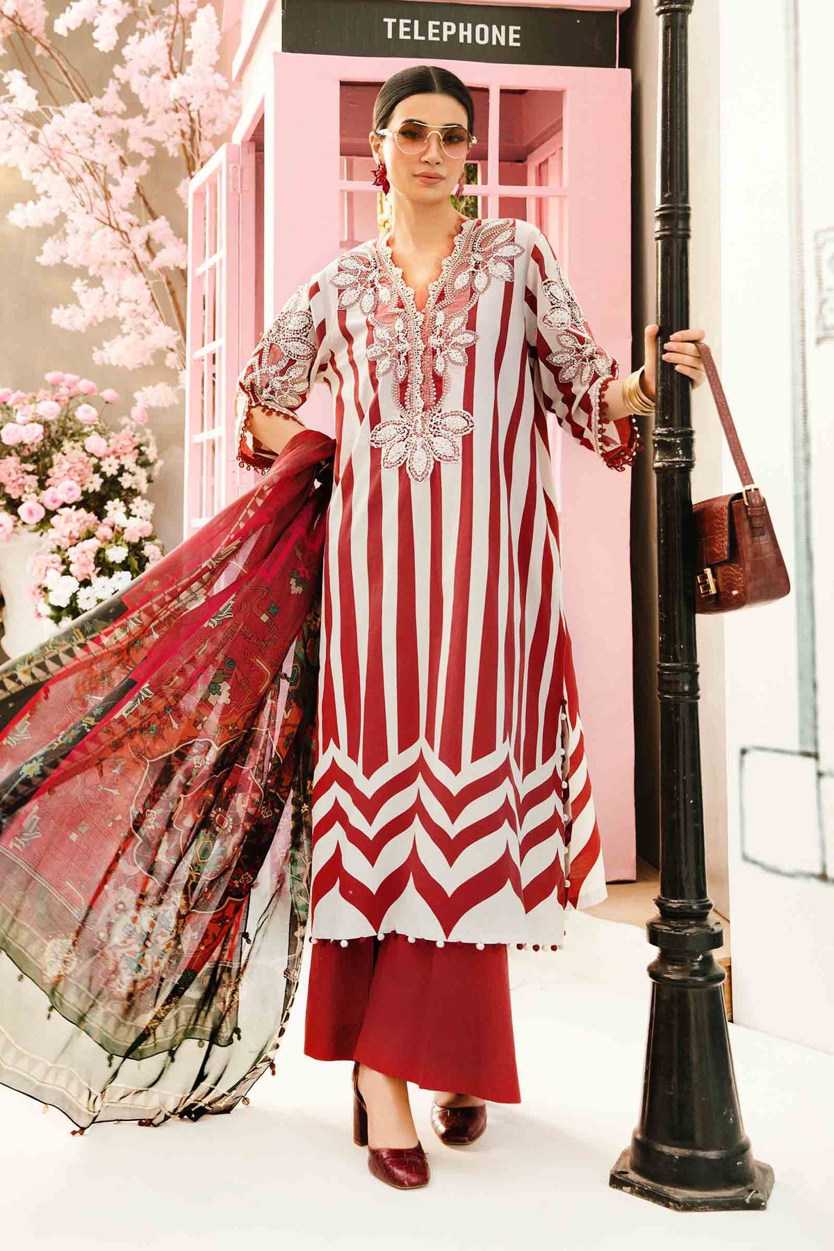Maria B | M Prints Summer 25 | MPT-2609-A -  Maria B Ladies Clothes - Original Designer Dress - House of Maryam