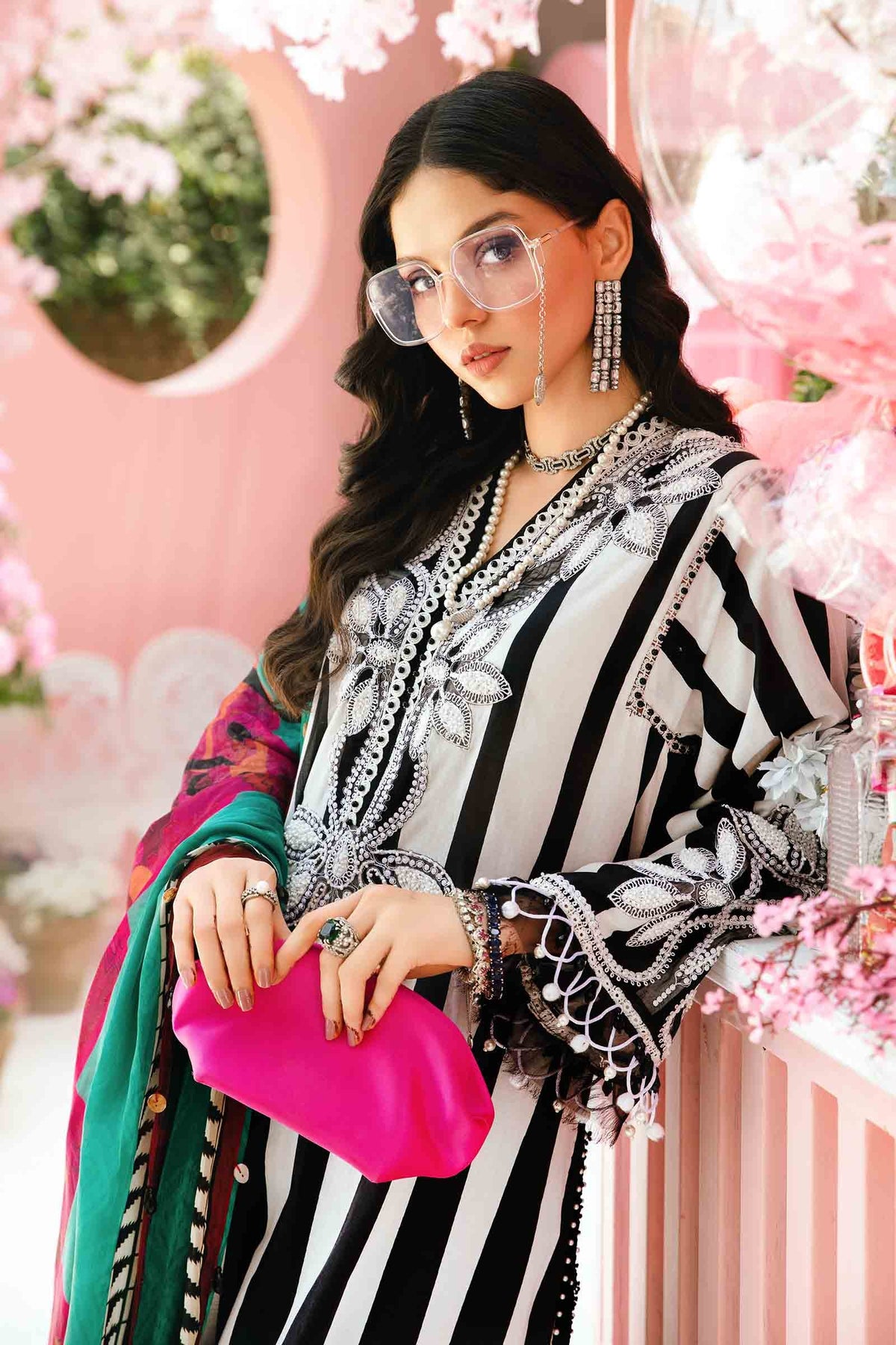 Maria B | M Prints Summer 25 | MPT-2609-B -  Maria B Ladies Clothes - Original Designer Dress - House of Maryam