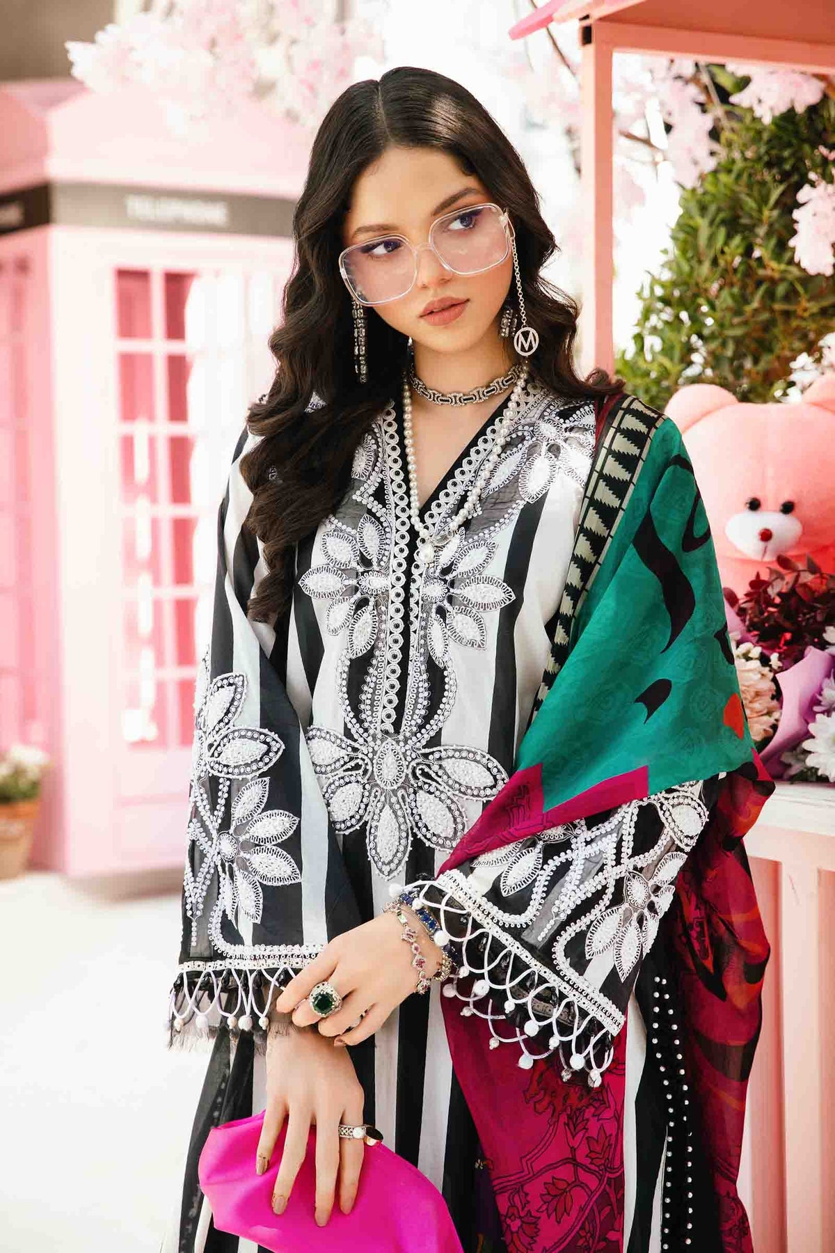 Maria B | M Prints Summer 25 | MPT-2609-B -  Maria B Ladies Clothes - Original Designer Dress - House of Maryam