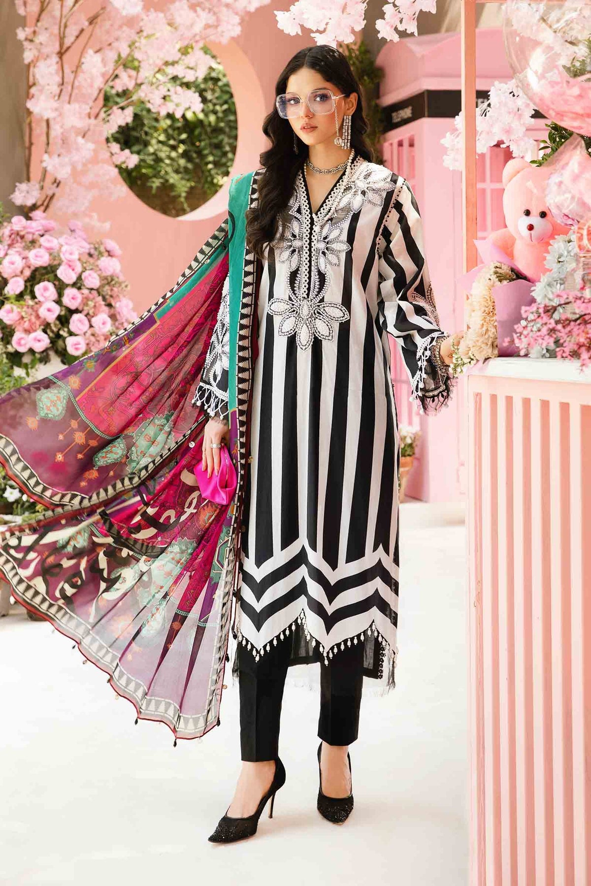 Maria B | M Prints Summer 25 | MPT-2609-B -  Maria B Ladies Clothes - Original Designer Dress - House of Maryam