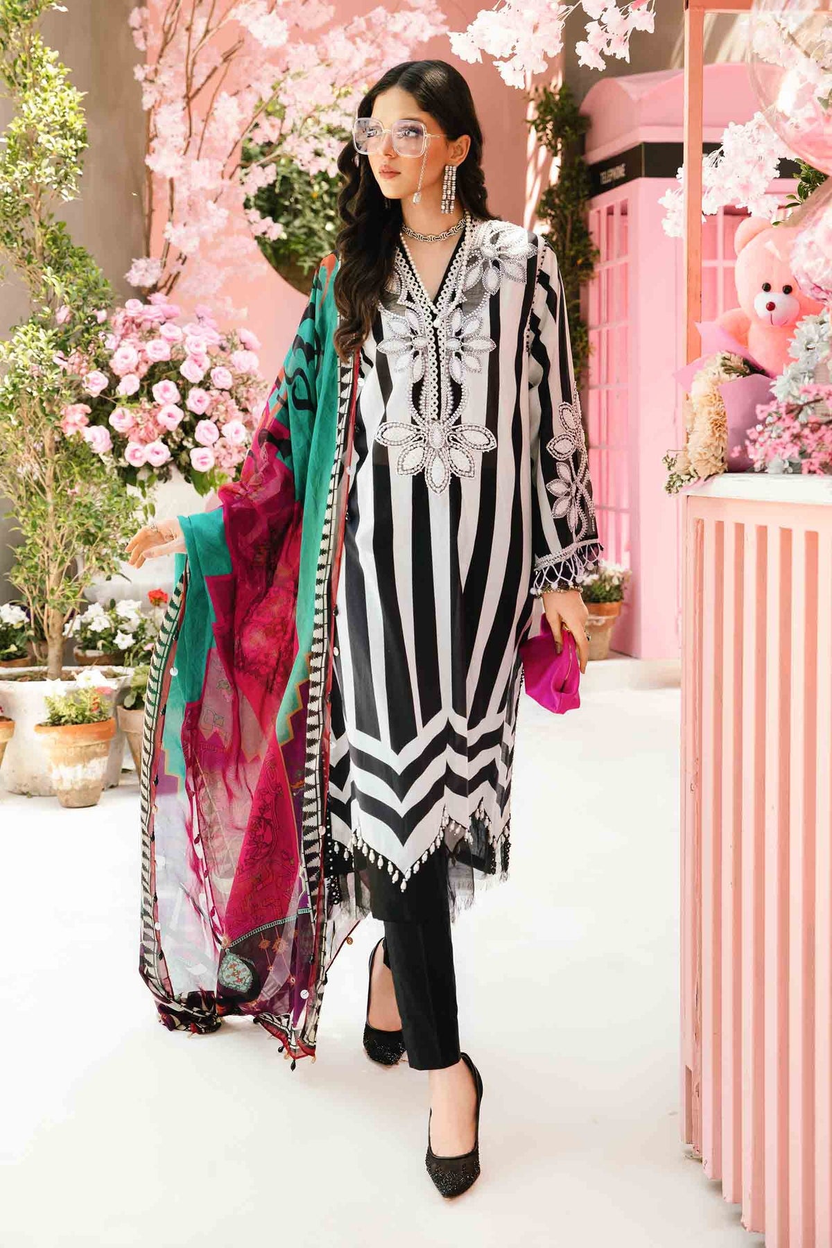 Maria B | M Prints Summer 25 | MPT-2609-B -  Maria B Ladies Clothes - Original Designer Dress - House of Maryam