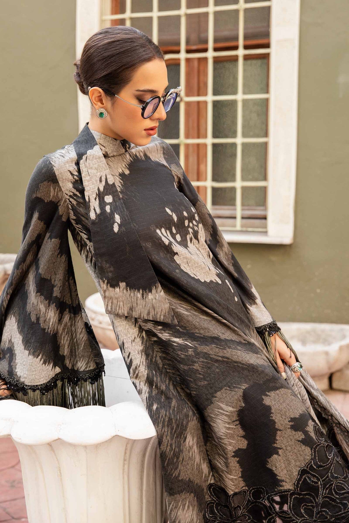 Maria B | M Prints Fall Edit 24 | MPT-2310-A -  Maria B Luxury - Original Designer Dress - House of Maryam