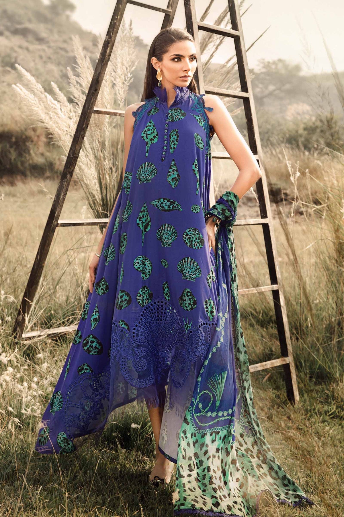 Maria B | M Prints Winter 24 | MPT-2410-A -  Maria B Ladies Clothes - Original Designer Dress - House of Maryam