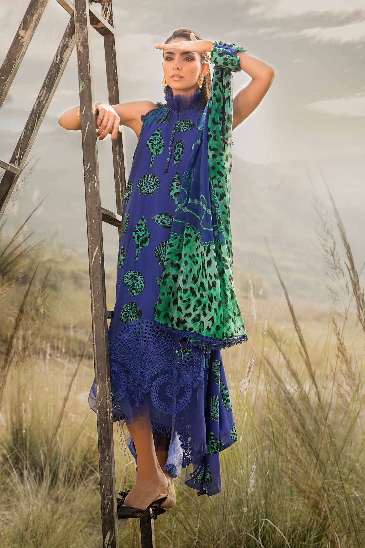 Maria B | M Prints Winter 24 | MPT-2410-A -  Maria B Ladies Clothes - Original Designer Dress - House of Maryam