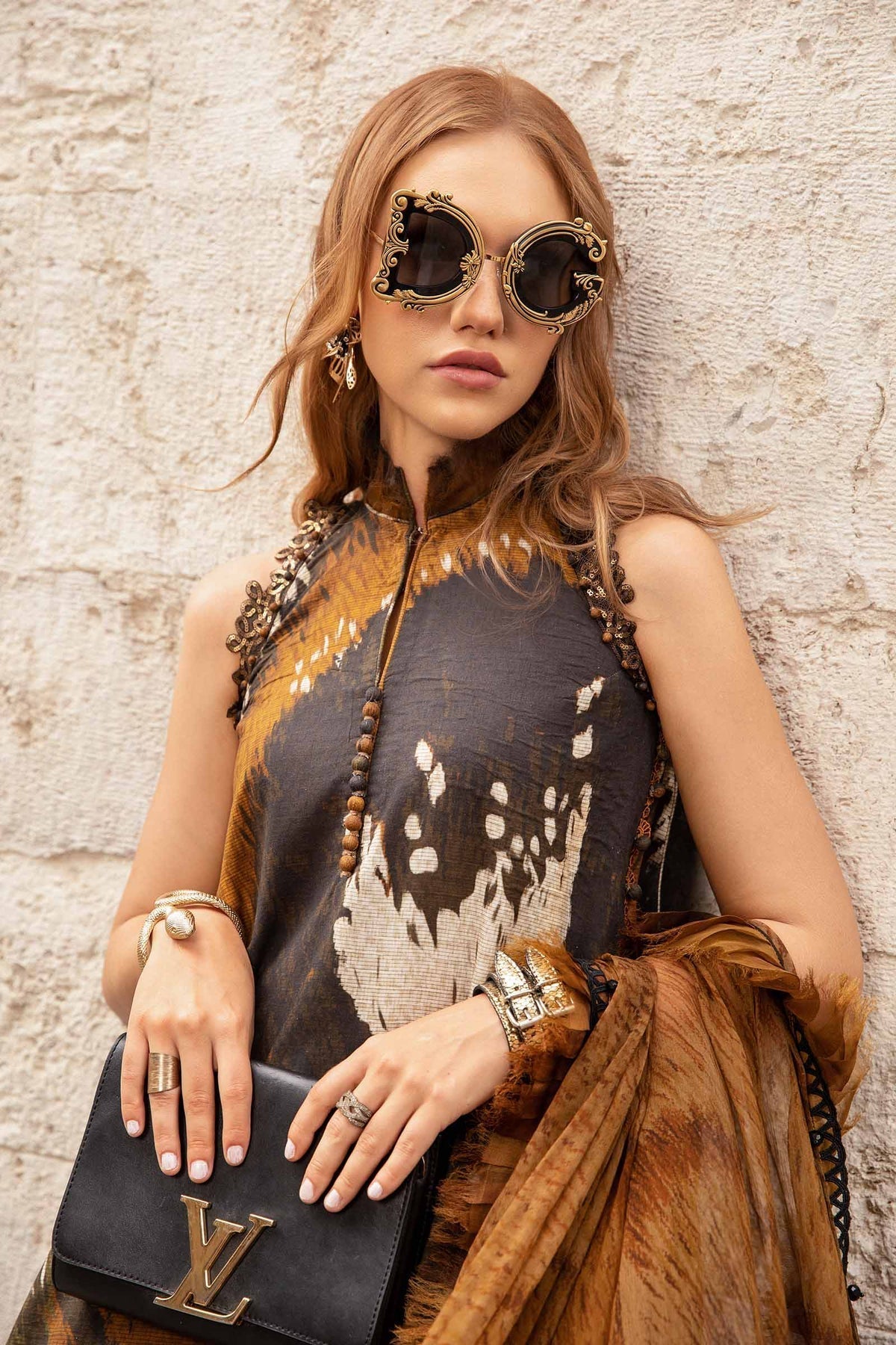 Maria B | M Prints Fall Edit 24 | MPT-2310-B -  Maria B Luxury - Original Designer Dress - House of Maryam