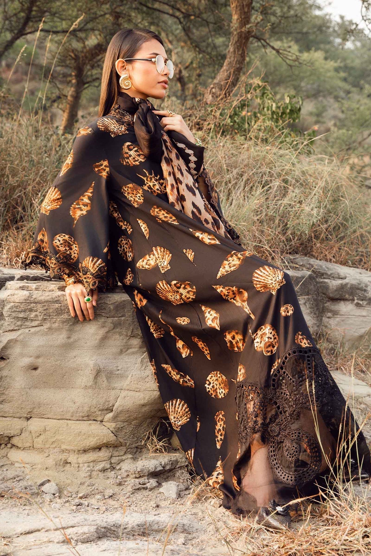 Maria B | M Prints Winter 24 | MPT-2410-B -  Maria B Ladies Clothes - Original Designer Dress - House of Maryam