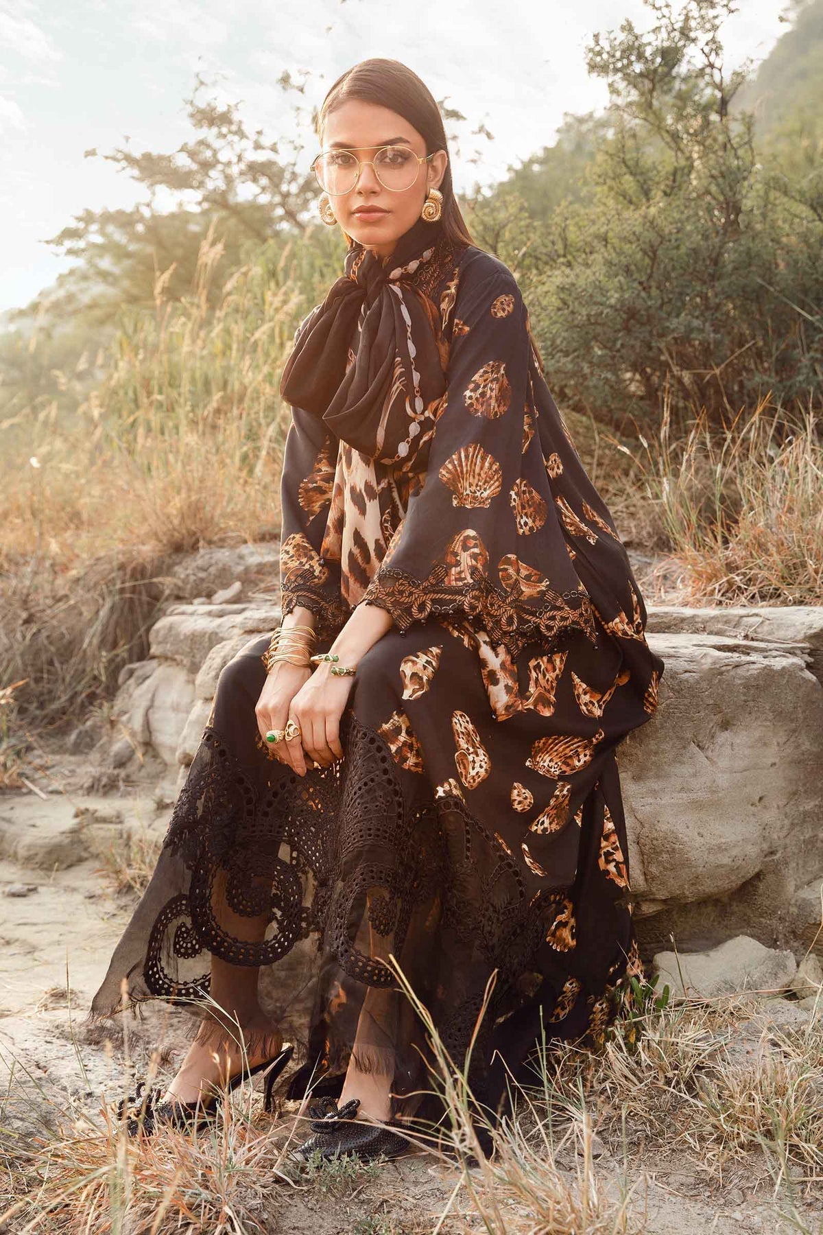 Maria B | M Prints Winter 24 | MPT-2410-B -  Maria B Ladies Clothes - Original Designer Dress - House of Maryam