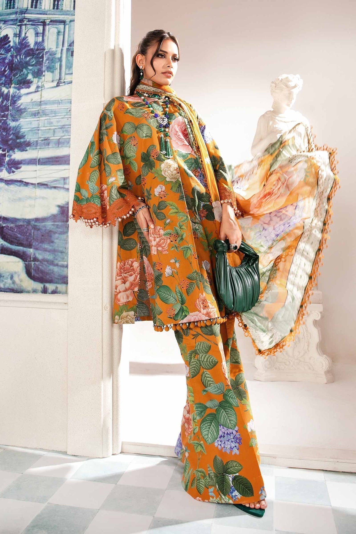 Maria.B | M Print Eid Edit | MPT-2210-B -  Maria B Luxury - Original Designer Dress - House of Maryam