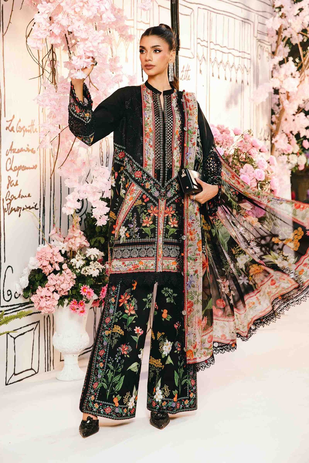 Maria B | M Prints Summer 25 | MPT-2610-B -  Maria B Ladies Clothes - Original Designer Dress - House of Maryam